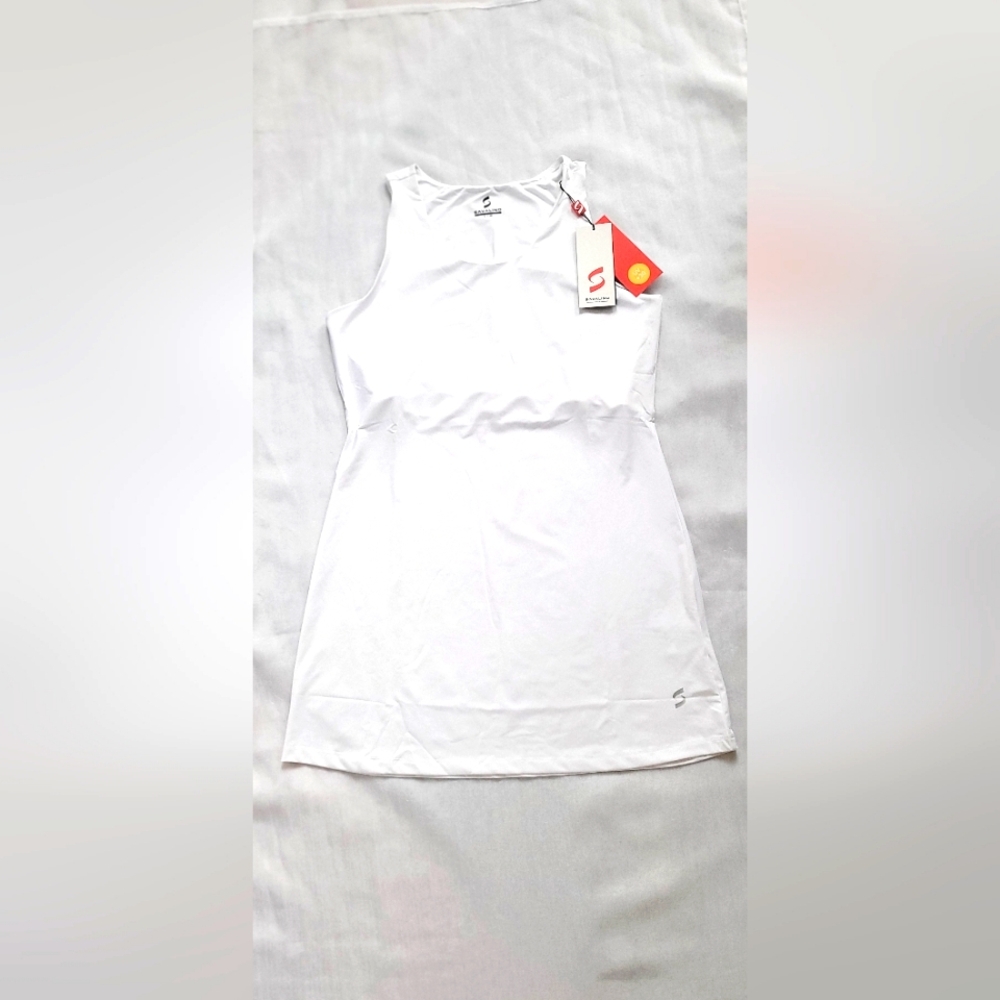 NWT!Athleisure/Yoga Savalino Fall Golf Women's White Activewear Mini Dress Large
